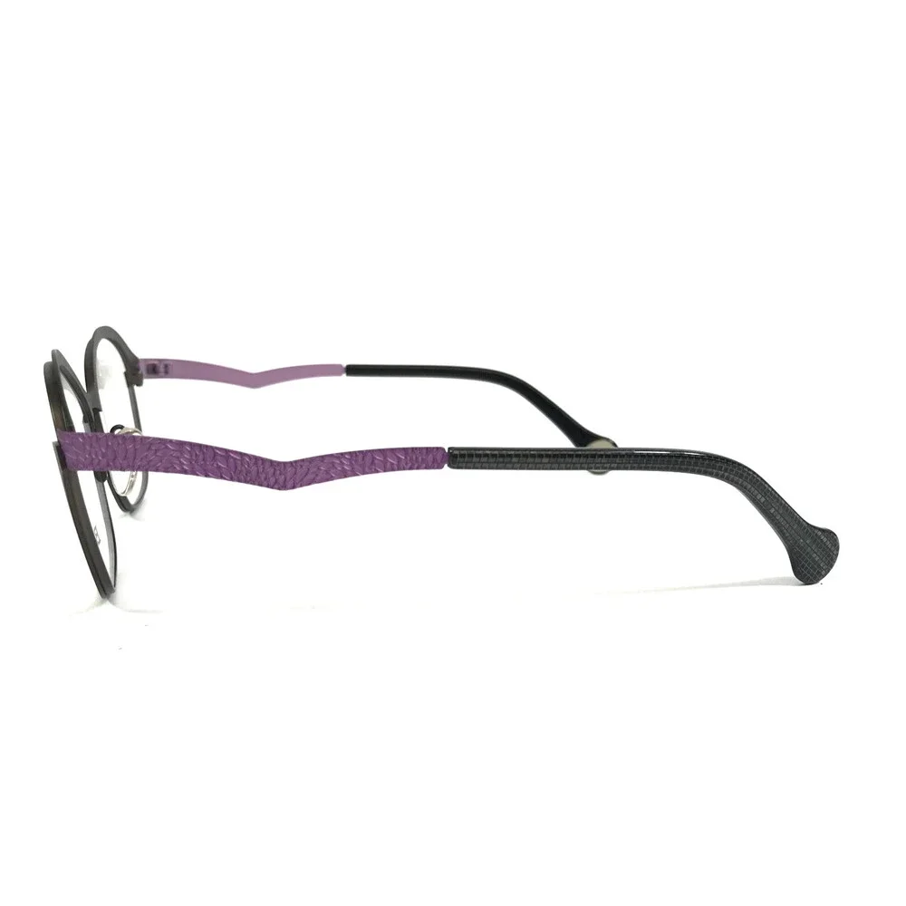 BOZ Eyeglasses Frames ELSA 4590 Khaki Brown Parma Matte Gray Purple 52-16-140